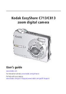 Kodak EasyShare C 813 manual. Camera Instructions.